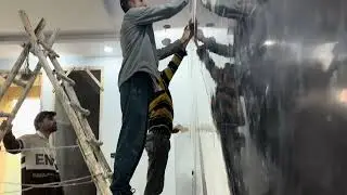 Stucco mirror 🪞 marble granite wall texture #Viral video #Viral reels #youtube #🙏🏻🪞✨👍💡