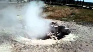 Red spouter in Yellowstone