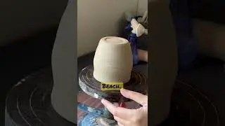 Painting my sea cup 🌞😀 #clay #art #ceramics #pottery #shorts #short