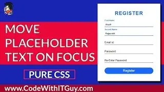 How to make Registration Form easy with Floating Placeholder Html CSS ONLY 2017 by theitguy