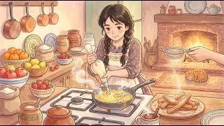Cozy Spanish Winter: Churros & Thick Hot Chocolate | Ghibli Style ASMR