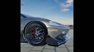 C8  Wide Body Corvette Active Aero Vanishing Wing and Splitter GPS and Lidar  Protected