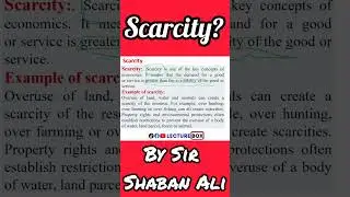 What is Scarcity in 60 Seconds  #economics #basiceconomics