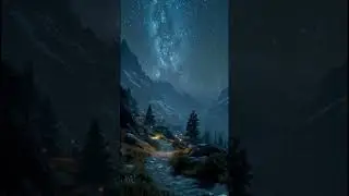 Miniature Mountain Trail at Night 🌙 Starry Sky Hiking Adventure | Milky Way Diorama ASMR