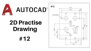 AutoCAD 2D Exercise Tutorial - #12 - Basics To Advance in Hindi (Frontal Plate)
