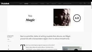 Pitchfork Media Trashes Another Nas Album In Their Album Review. This Time They Trashed 