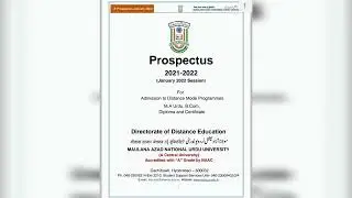 Manuu distance education admission  2021-2022/ Maulana azad national urdu university admissions 2022