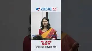 TOPPERS ON GS MAINS | MS. CHARU, AIR 76, UPSC CSE 2021| TIP #191