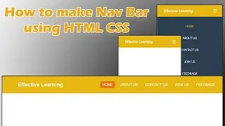 Make responsive navbar using HTML and CSS