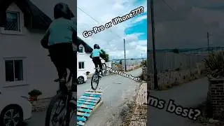Go-Pro or iPhone?? #mtb #real #relatable #iphone #gopro #lovemtb #biking #bike #mtblife #fun #shorts