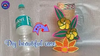 Diy beautiful  plastic bottle  vase, how make to vase craft. vase craft