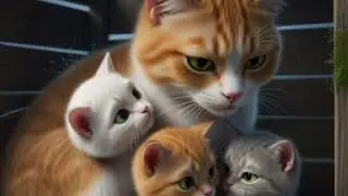🐱💞 தாயின் நிழலில் – பூனையும் பூனைக்குட்டிகளும்........#cat #moralstories #cartoon #trendingshorts