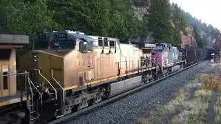 Loaded Union Pacific coal train drifts into tunnel 7 on the Moffat Route