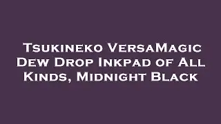 Tsukineko VersaMagic Dew Drop Inkpad of All Kinds, Midnight Black Amazon Review