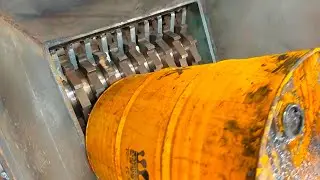 Strong Iron drum shredding moments ! Best 20 hardest shredder experiments