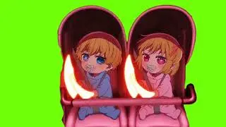 oshi no ko, Twins Dance In Ai Hoshino's Concert, green screen