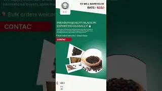 🌍 Export Quality Black Pepper Available! #BlackPepper #SpicesExport #BlackPepperExport #SpicesTrade