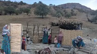 🌾 Real nomadic life: Building an amazing door 🪵✨ with minimal resources