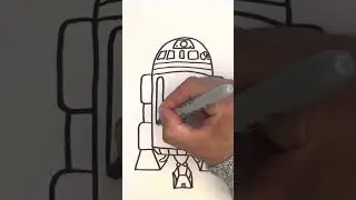 How to draw R2-D2 | Star Wars #shorts