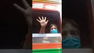 Maeklong Railway Market as train drives through