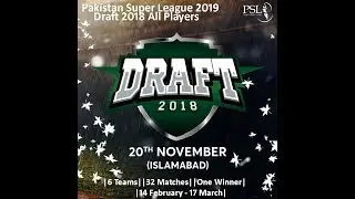2019 Pakistan Super League Draft International Players
