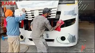 Repair Bus body & Change New front Show & Repaint