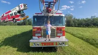 Checking out a Fire Truck! | EXPLORE FIRE TRUCK FOR KIDS