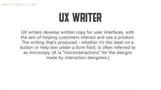 UX Writer