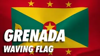 Grenada Waving Flag Animation 4K Moving Wallpaper Background