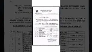 #Yogi vemana university 1st semester b.ed exam revised time table