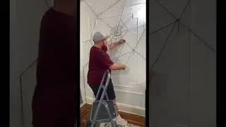 Паутина для двора своими руками #хеллоуин #украшениянахеллоуин #домспривидениями #легкийхеллоуин