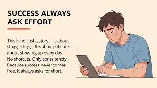 Sucess Always Ask Effort 💯 | Motivational English Story 🔥 |  Learning Englisg 💥 | English Journey, |