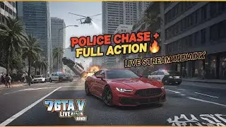 Police Chase + Full Action 🔥 | GTA V Live Hindi