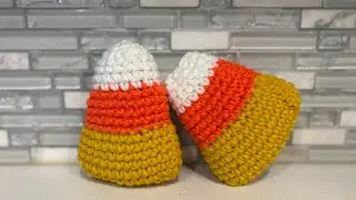 Crochet Candy Corn Tutorial | Easy Halloween Decoration for Beginners