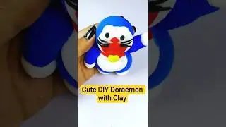 Cute Clay Cartoon Character Making #clayart #diy #craft #diycrafts #claycraft #doraemon #doremon