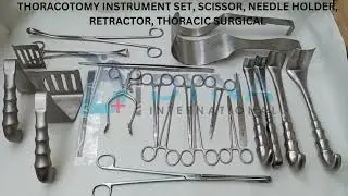 Thoracotomy Instrument Set, scissor , Needle Holder, Retractor, Thoracic Surgical