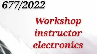 workshop instructor electronics syllabus