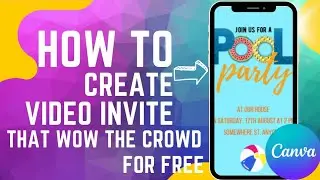 Learn How To Create a Video Invitation For Kids Pool Birthday Party in Canva For Free