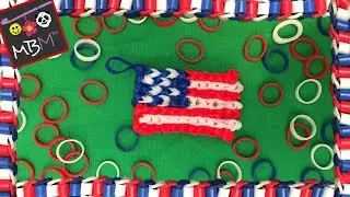 Rainbow Loom Alpha Loom American Flag Charm