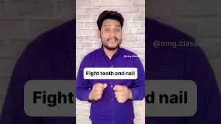 Idiom of the day &lsquo;fight tooth and nail #vocabulary #ytshorts #learnenglish #education #english #ssc