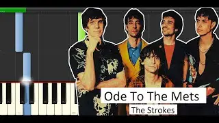 Ode To The Mets - The Strokes PIANO TUTORIAL MIDI