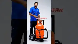 Stop Lifting Gas Cylinders 😱 | Heavy Duty LPG Gas Cylinder Trolley with Wheels 🚀 #shortvideo