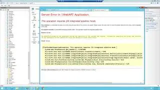 [Resolved]  This operation requires IIS integrated pipeline mode.