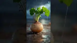 the rabbit saved the turnip plant by watering it 😭 #ai#cute#viral#rabbit#story#turnip#plant#watering