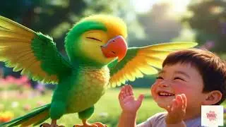 Squawk Squawk Parrot Song for Kids | Colorful Parrot Nursery Rhyme | Perky Poems Animation