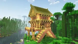 How to build Bamboo House - Minecraft tutorial