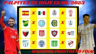 PALPITES DE FUTEBOL PRA HOJE DIA 13 06 2023