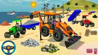 🔴Drive JCB and Uploading 🛻🏗️Stone From Dumper 🛻Truck in Game #truck #jcb #tractor #dumper #games