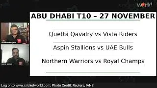 Abu Dhabi T10 2025 Predictions: Vista Riders v Quetta Qavalry, Bulls vs Stallions, Champs v Warriors