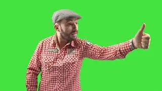 A Man Communicating Using Hand Signals | Green Screen Effect | Copyright Free Videos | Full HD